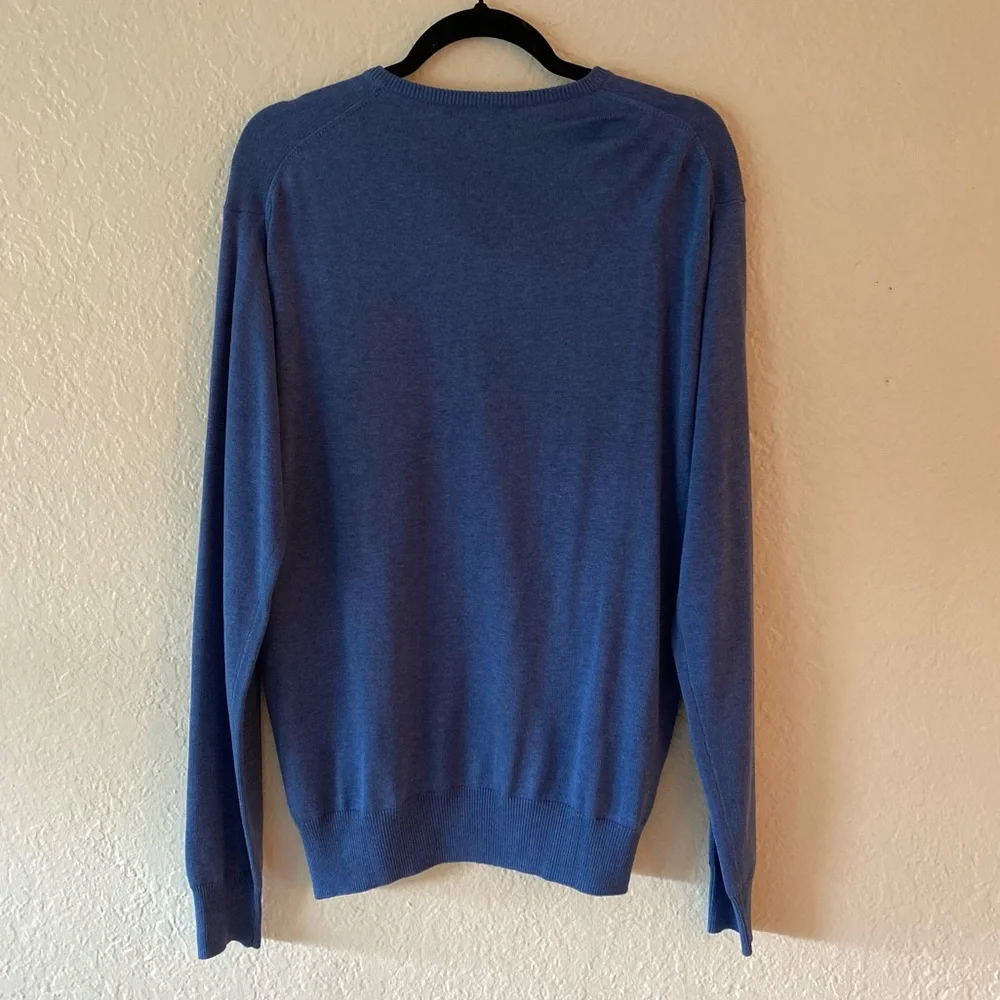 Peter Millar Silk And Cashmere Blend V-Neck Sweater Size M Classic Fit Fall
